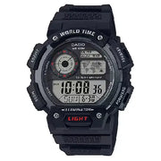 Casio World Time Digital AE-1400WH-1AVDF Grey/Black Dial Resin Strap Men's Watch