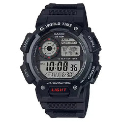 Casio World Time Digital AE-1400WH-1AVDF Grey/Black Dial Resin Strap Men's Watch