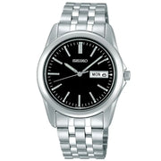 Seiko Spirit SCXC013 black dial stainless steel men's watch