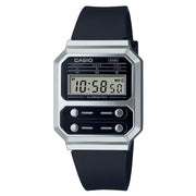 Casio Vintage Digital A100WEF-1ADF Black Dial Stainless Steel Unisex Watch