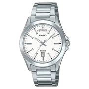 Casio Collection MTP-1370D-7A3VDF Analog White Dial Stainless Steel Men's Watch