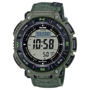 Casio Pro Trek PRG-340B-3D forest men's digital watch front view
