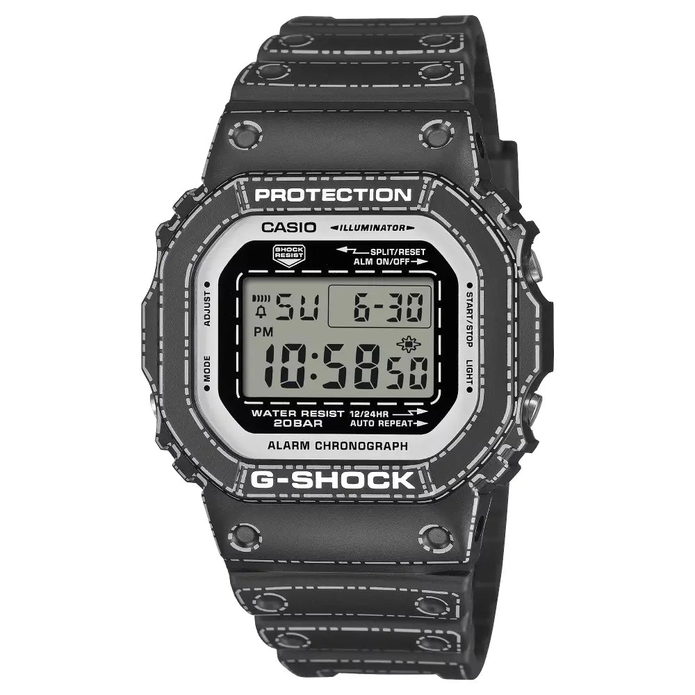 Casio G-Shock Origami Limited Edition DW-5600RGM-1 Black Washi Texture Digital Dial 42.8mm Resin Strap Men's Watch