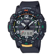 Casio Pro Trek Quad Sensor Analog Digital PRT-B50-1E Black Dial 50.8mm Resin Strap Men's Watch