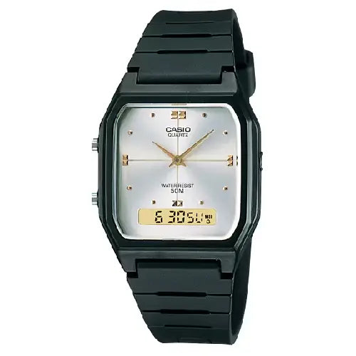 Casio Analog-Digital AW-48HE-7AVDF White Dial Stainless Steel Unisex Watch