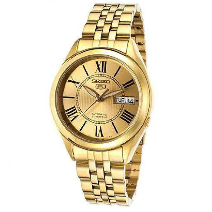 Seiko 5 Automatic SNKL38K1 Gold Dial Gold Tone 37mm Stainless Steel Men's Watch