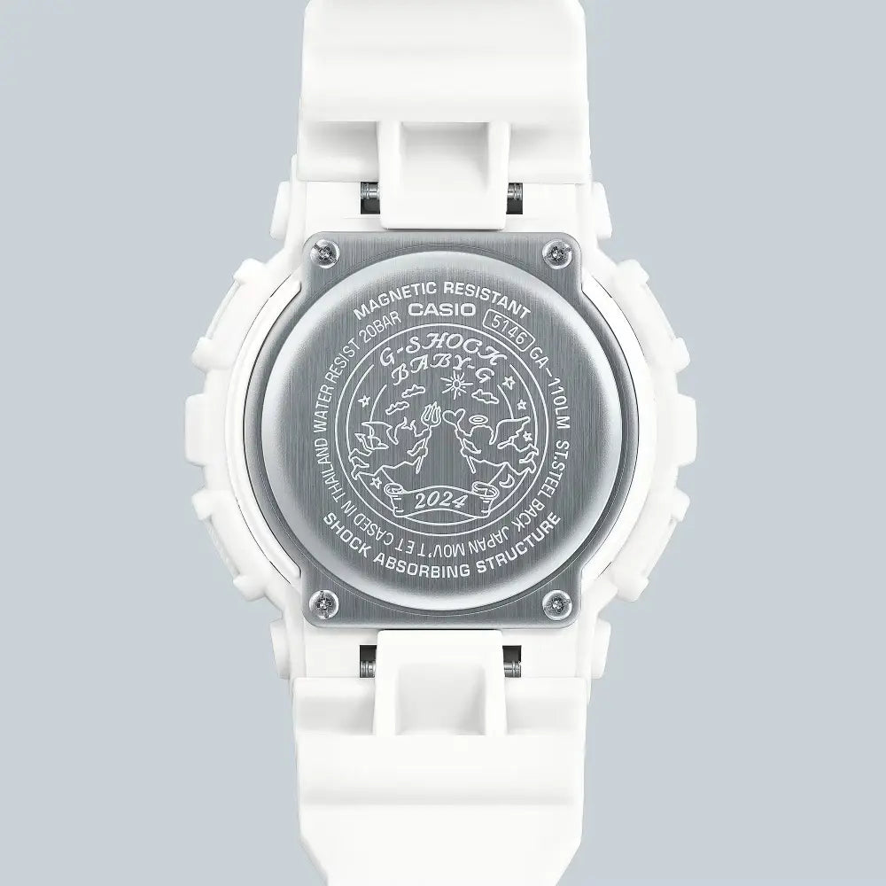 Casio LOV-24A-7A G-Shock Baby-G Lover's Collection Digital Analog White Dial Resin Strap Couples Watch Collection