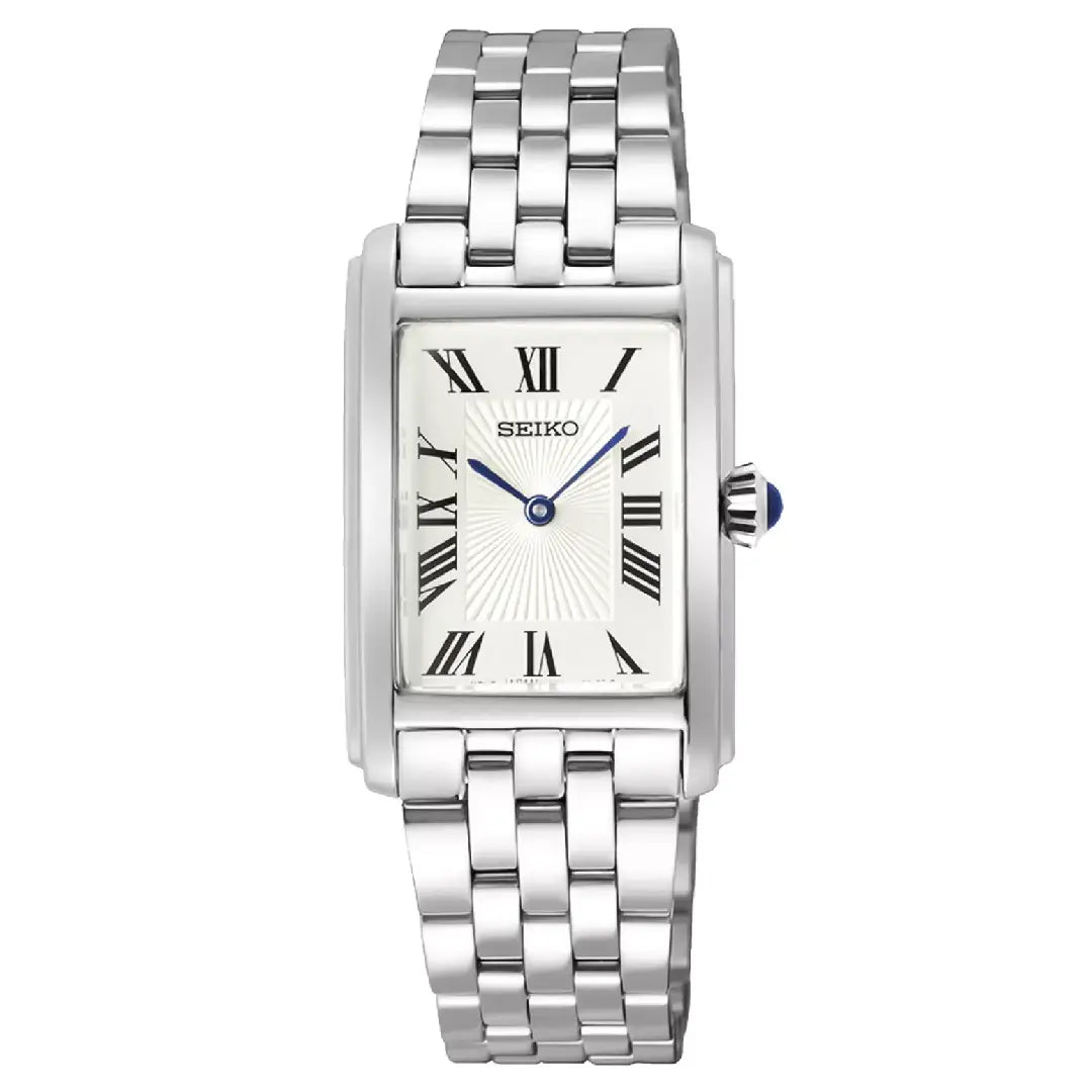 MonaWatch Seiko Essentials SWR083P1 (Seiko Tank) Classic Rectangular Women's Watch
