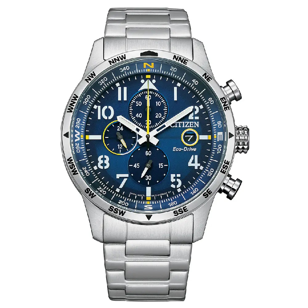 Citizen Eco-Drive CA0790-83L Chronograph Blue Dial 43mm Stainless Steel Men's Watch