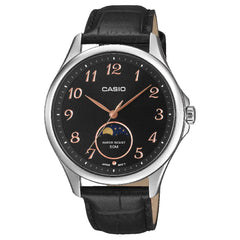 Casio Classic MTP-M110L-1A Analog (New Model) Moon Phase Brown Dial Leather Strap Men's Watch