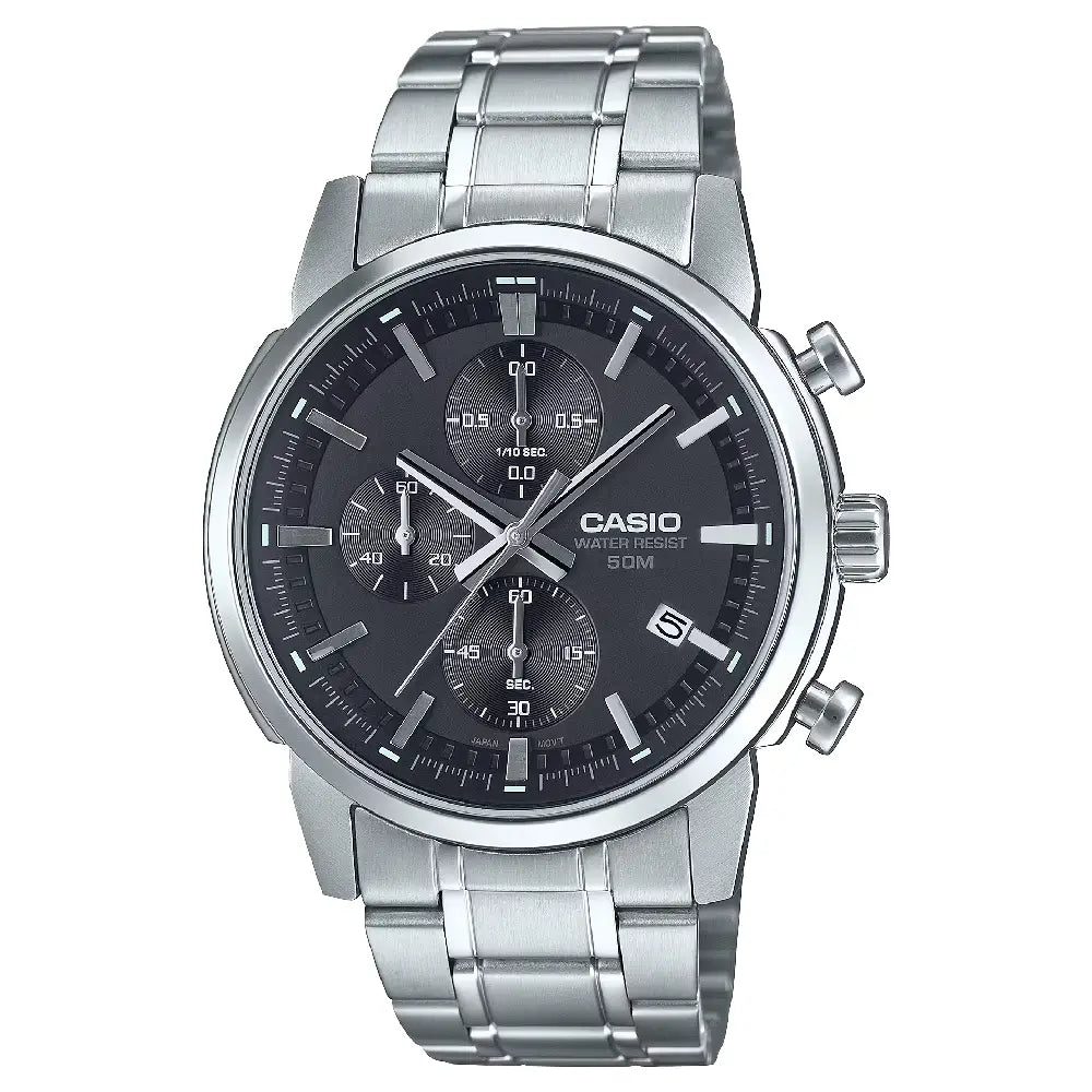 Casio Enticer MTP-E510D-1A1VDF Chronograph Analog Black Dial Stainless Steel Men's Watch
