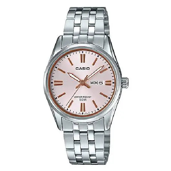 Casio Classic Analog LTP-1335D-4AVDF Pink Dial Stainless Steel Women's Watch