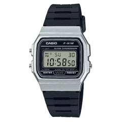 Casio Vintage Digital F-91WM-7ADF Silver Dial Resin Strap Unisex Watch