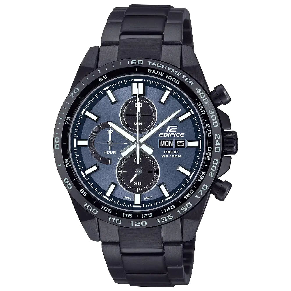 Casio Edifice EFR-574DC-2AV blue dial chronograph men's watch with stainless steel bracelet