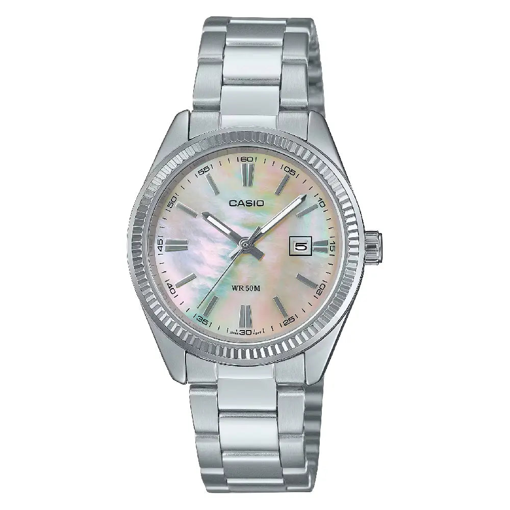 Casio Classic Analog LTP-1302DS-4AVDF Pink Mother Of Pearl Dial Stainless Steel Women's Watch