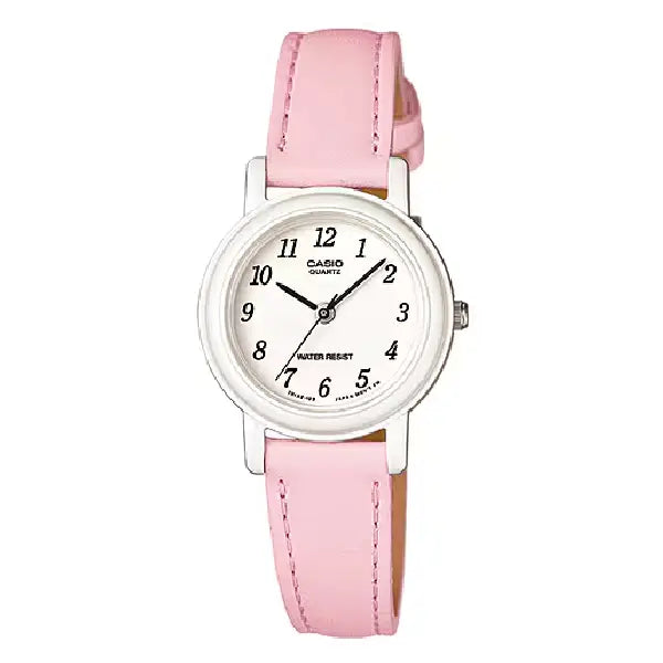 Casio Standard Analog Pastel LQ-139L-4B1LDF White Dial Leather Strap Women's Watch