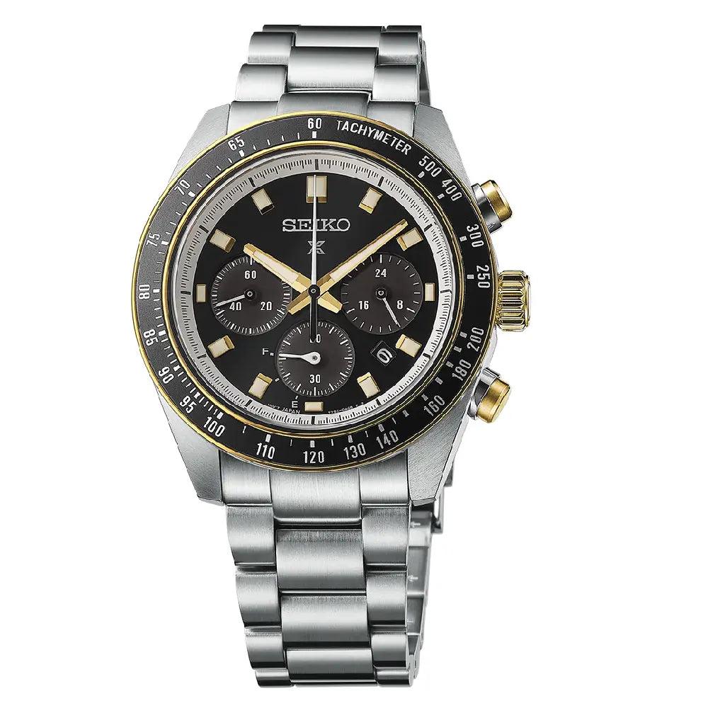 Seiko Prospex SSC941P1 Solar Chronograph Black Dial Stainless Steel Men's Watch
