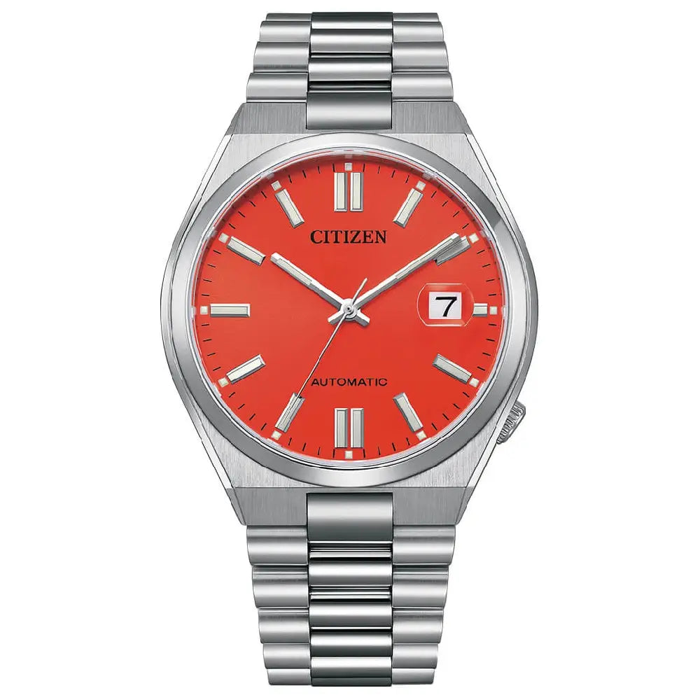 Citizen Tsuyosa NJ0158-89W automatic men's watch red dial stainless steel