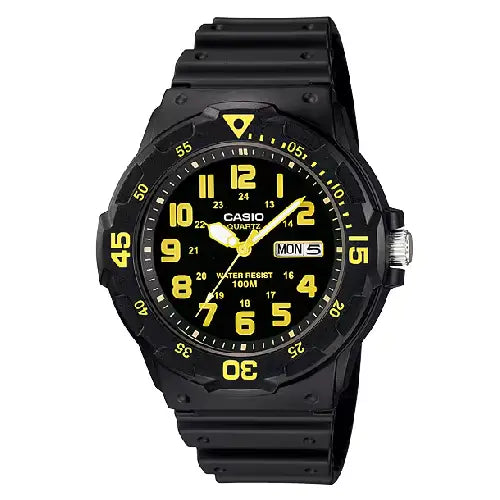Casio Collection Analog MRW-200H-9BVDF Black Dial Resin Strap Men's Watch