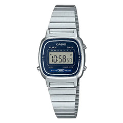 Casio Vintage Digital LA670WA-2DF Blue Dial Stainless Steel Women's Watch