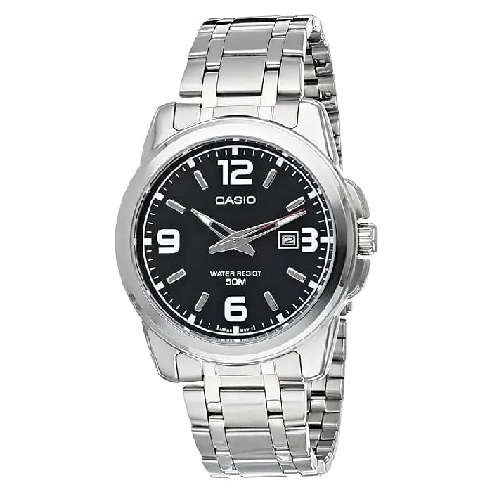 Casio Collection Analog MTP-1314D-1AVDF Black Dial Stainless Steel Men's Watch