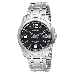 Casio Collection Analog MTP-1314D-1AVDF Black Dial Stainless Steel Men's Watch