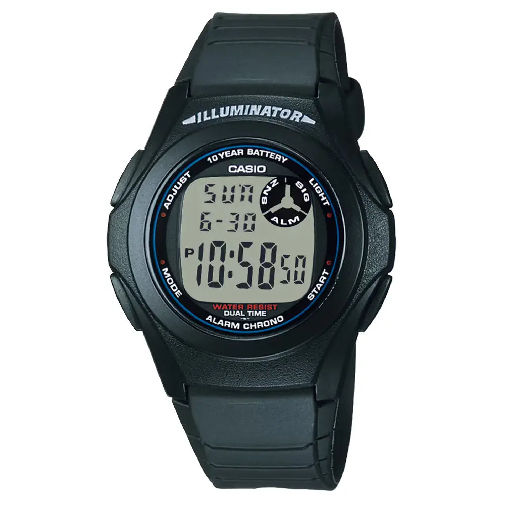 Casio Vintage Digital F-200W-1ADF Black Dial Resin strap Unisex Watch