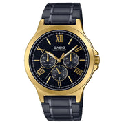 Casio Enticer MTP-V300GB-1AUDF Multi Hand Analog Black Dial Stainless Steel Men's Watch