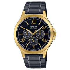 Casio Enticer MTP-V300GB-1AUDF Multi Hand Analog Black Dial Stainless Steel Men's Watch