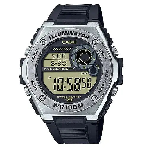 Casio Digital MWD-100H-9AVDF Black Display Dial Resin Strap Men's Watch
