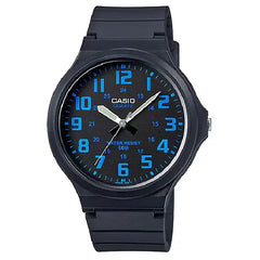 Casio Standard Analog MW-240-2BVDF Black Dial 43.6mm Resin Strap Men's Watch