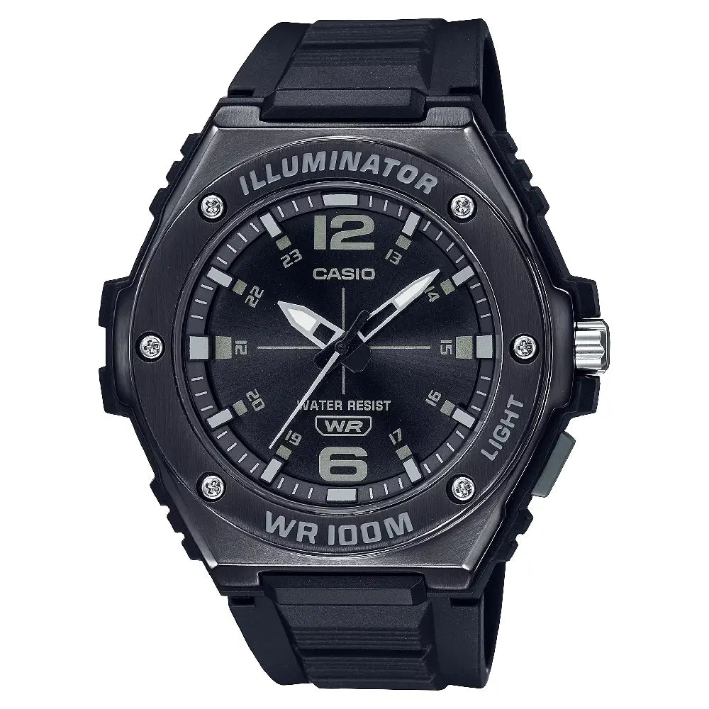 Casio Analog MWA-100HB-1AVDF Black Dial Resin Strap Men's Watch