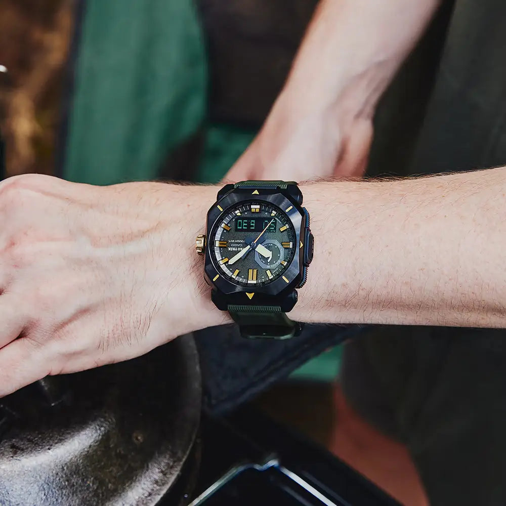Casio Pro Trek PRW-6900Y-3PR "Bushcraft" Green Dial 44.8mm Resin Strap Men's Watch