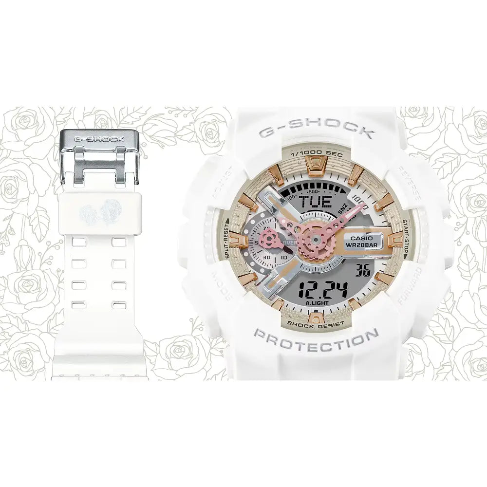 Casio LOV-24A-7A G-Shock Baby-G Lover's Collection Digital Analog White Dial Resin Strap Couples Watch Collection