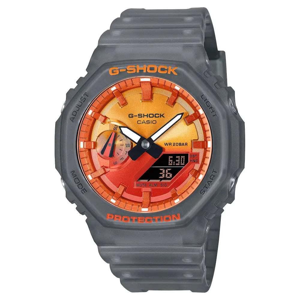 Casio GA-2100FLS-8A4 G Shock mens watch front view