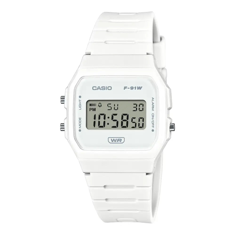 Casio Vintage Digital F-91WB-7A White Dial Resin Strap Unisex Watch