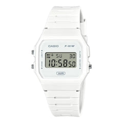 Casio Vintage Digital F-91WB-7A White Dial Resin Strap Unisex Watch