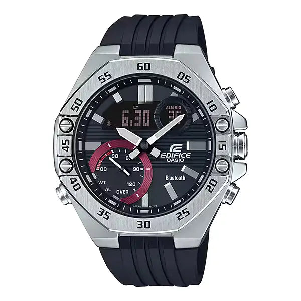 Casio Edifice ECB-10P-1A Bluetooth Analog-Digital Black Dial Resin Strap Men's Watch