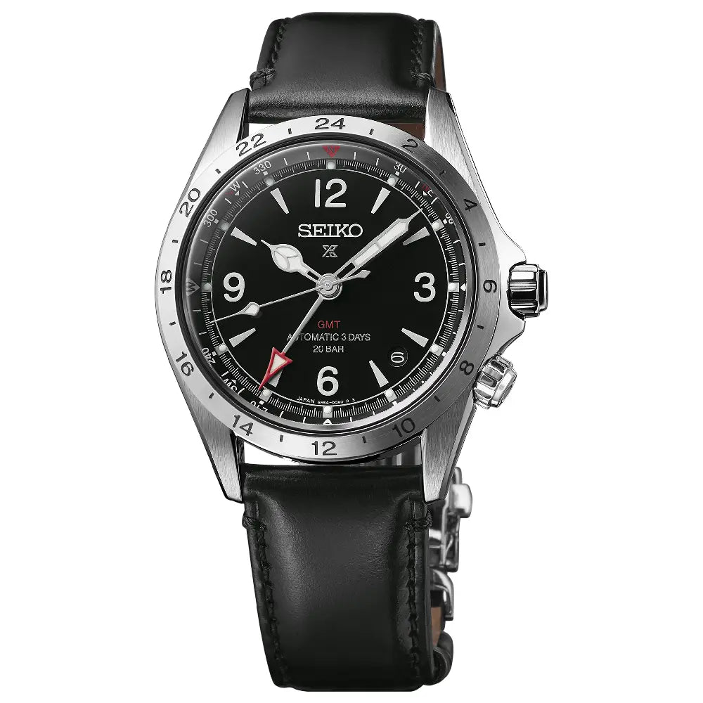 Seiko Prospex SPB379J1 Automatic Field Watch Black Dial Leather Strap Men's Watch