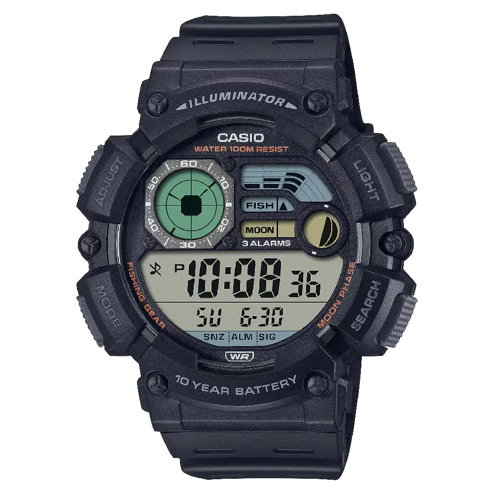 Casio Sports Digital WS-1500H-1AVDF Black Display Dial Resin Strap Men's Watch