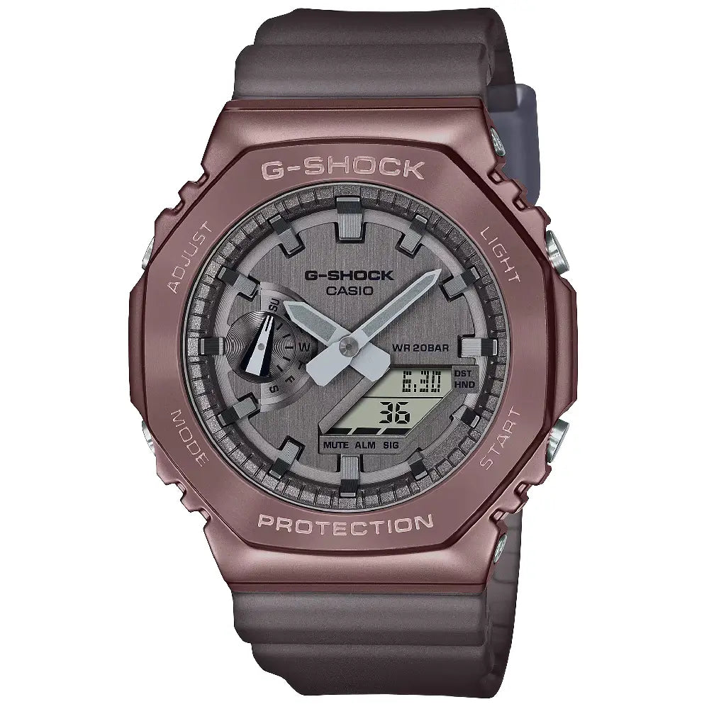 Casio G Shock GM 2100MF 5A Midnight Fog 44.4mm brown dial mens watch