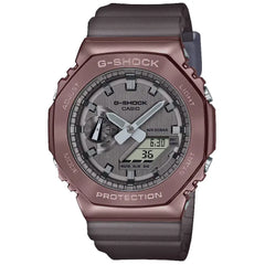 Casio G-Shock CasiOak Midnight Fog Analog Digital GM-2100MF-5A Brown Dial 44.4mm Resin Strap Men's Watch