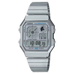 Casio Vintage Digital A130WE-7ADF Silver Dial Stainless Steel Unisex Watch