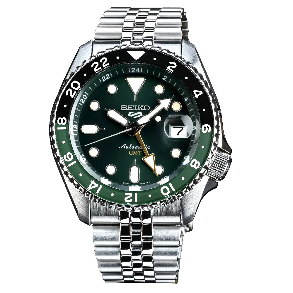 Seiko 5 Sports SSK035K1 GMT Automatic Green Dial 42.5mm Stainless Steel Men’s Watch