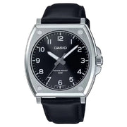 Casio Enticer Analog MTP-E730L-1AVDF Black Dial Leather Strap Men's Watch