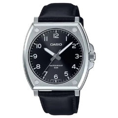 Casio Enticer Analog MTP-E730L-1AVDF Black Dial Leather Strap Men's Watch