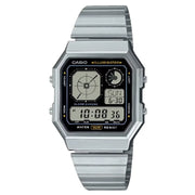 Casio Vintage Digital A130WE-1ADF Black Dial Stainless Steel Unisex Watch
