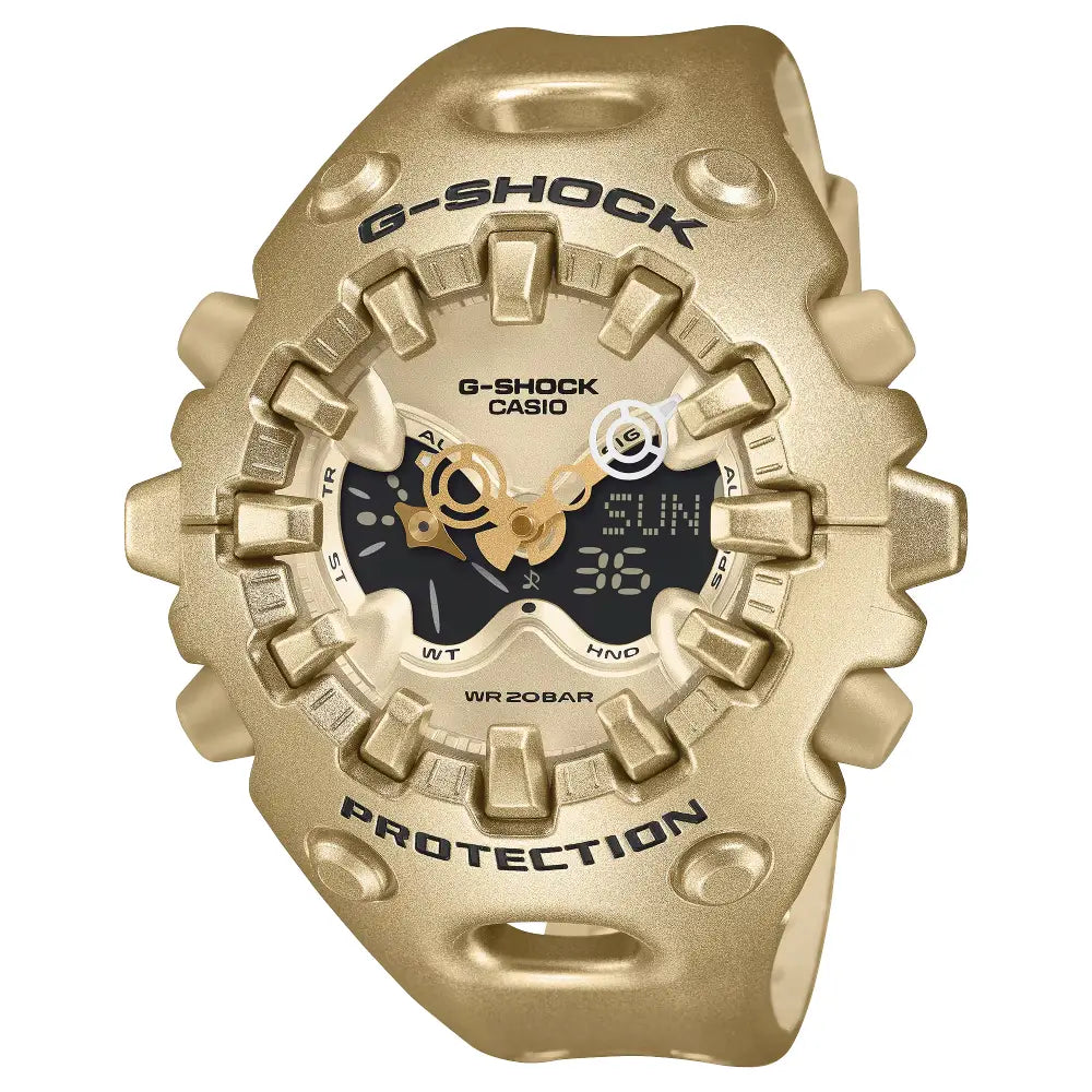 Casio G-Shock GA-V01A-9ADR Alien Eyes analog-digital matte gold dial resin strap men’s watch