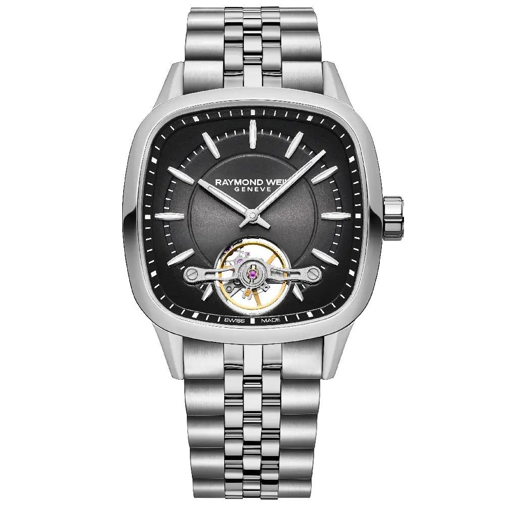 Raymond Weil Freelancer Cushion 2790-ST-20051 men's watch front view