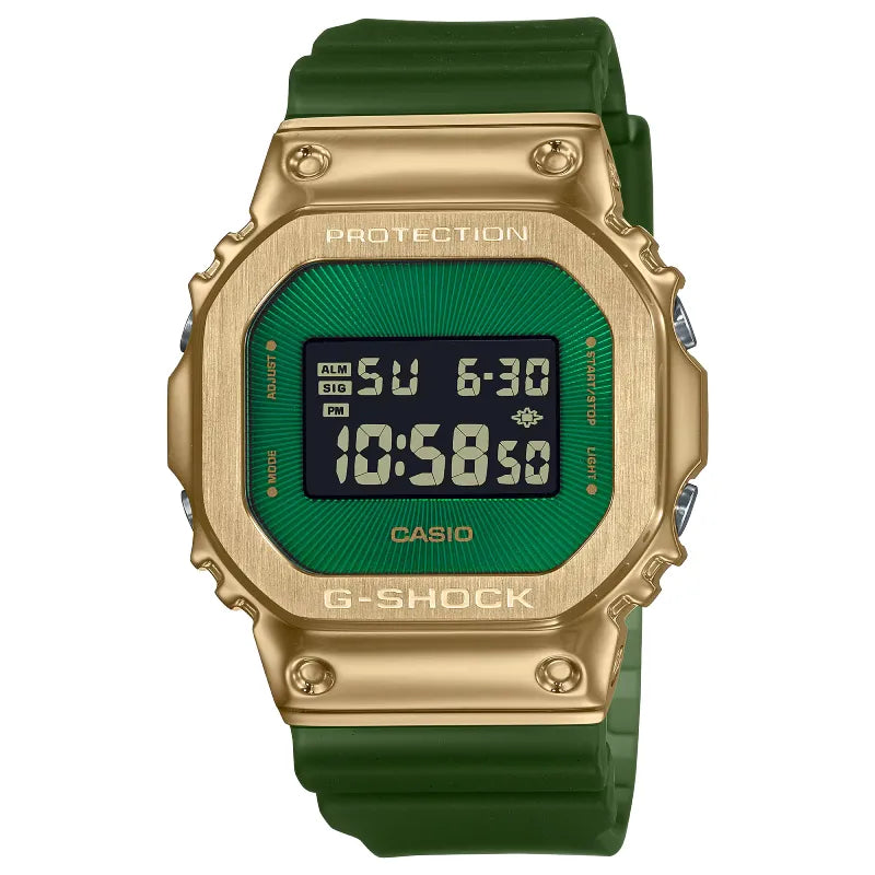 Casio G-Shock Digital GM-5600CL-3DR Green Dial Stainless Steel Men's Watch